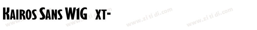 Kairos Sans W1G Ext字体转换
